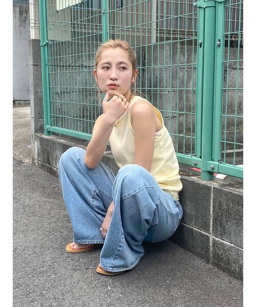 Ungrid（アングリッド）の「針抜きアメスリタンクトップ（タンクトップ・レディース・イエロー/ライトグレー/ブラウン・FREE）」の21枚目の写真