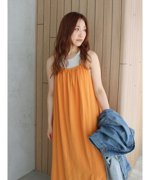 Ungrid（アングリッド）の「針抜きアメスリタンクトップ（タンクトップ・レディース・イエロー/ライトグレー/ブラウン・FREE）」の18枚目の写真