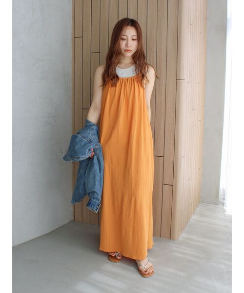 Ungrid（アングリッド）の「針抜きアメスリタンクトップ（タンクトップ・レディース・イエロー/ライトグレー/ブラウン・FREE）」の17枚目の写真