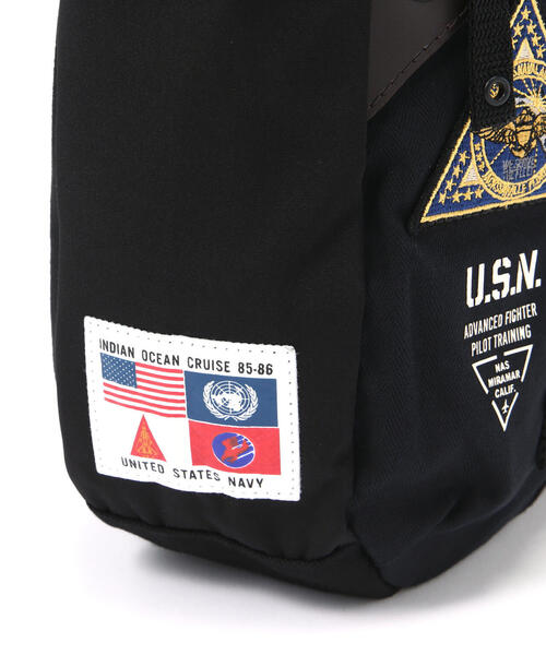 AVIREX（アヴィレックス）の「SHOULDER BAG 'TOP GUN' / ショルダーバッグ トップガン（トートバッグ・レディース・ブラック/オリーブ系・F）」の11枚目の写真