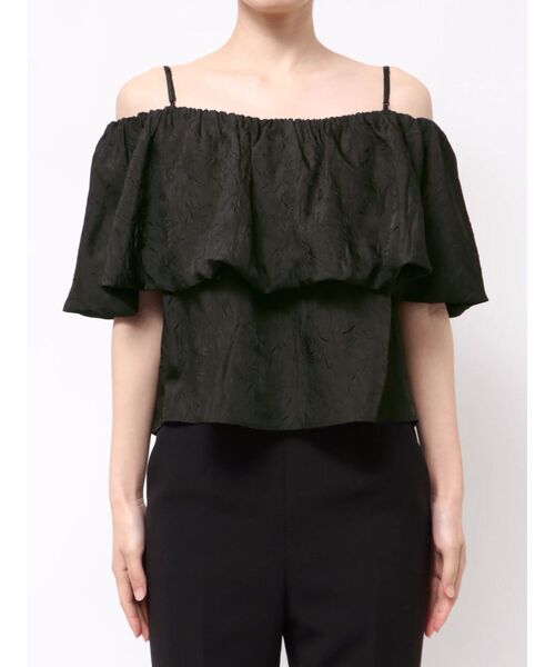 LAGUNAMOON（ラグナムーン）の「4WAYジャガードオフショルブラウス（シャツ/ブラウス・レディース・ブラック/アイボリー/サーモンピンク・FREE）」の13枚目の写真