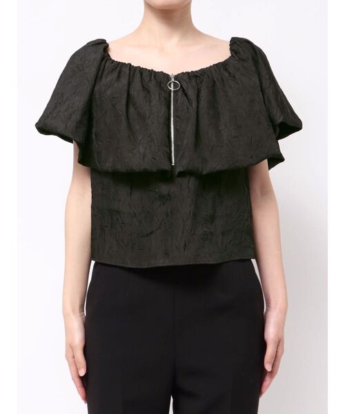 LAGUNAMOON（ラグナムーン）の「4WAYジャガードオフショルブラウス（シャツ/ブラウス・レディース・ブラック/アイボリー/サーモンピンク・FREE）」の14枚目の写真