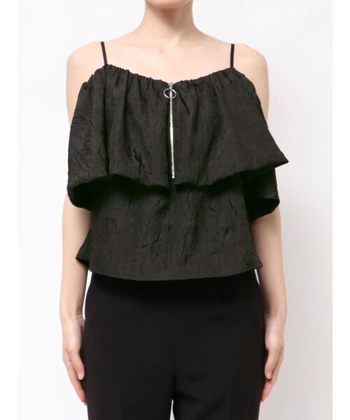 LAGUNAMOON（ラグナムーン）の「4WAYジャガードオフショルブラウス（シャツ/ブラウス・レディース・ブラック/アイボリー/サーモンピンク・FREE）」の16枚目の写真