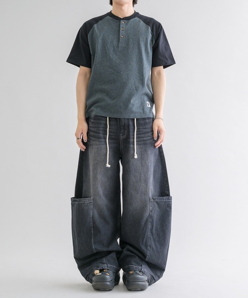 EPNK(イーピーエヌケー)の「【EPNK】Raglan henry neck tee / ラグランヘンリーネックTee(Tシャツ/カットソー・メンズ・アイボリー/チャコールグレー/杢グレー・SMALL/MEDIUM/LARGE)」の14枚目の写真
