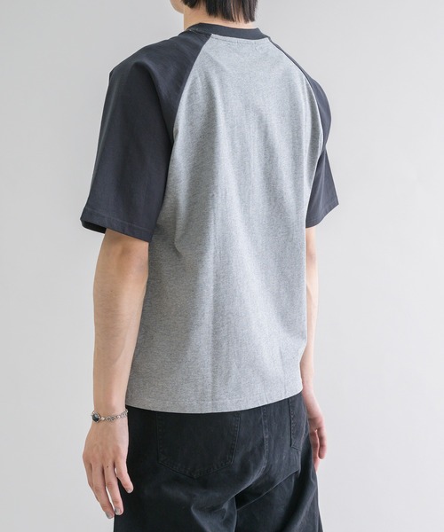 EPNK(イーピーエヌケー)の「【EPNK】Raglan henry neck tee / ラグランヘンリーネックTee(Tシャツ/カットソー・メンズ・アイボリー/チャコールグレー/杢グレー・SMALL/MEDIUM/LARGE)」の22枚目の写真