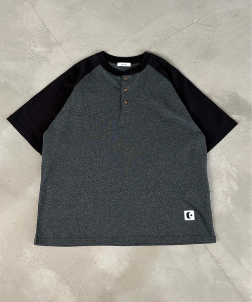 EPNK(イーピーエヌケー)の「【EPNK】Raglan henry neck tee / ラグランヘンリーネックTee(Tシャツ/カットソー・メンズ・アイボリー/チャコールグレー/杢グレー・SMALL/MEDIUM/LARGE)」の16枚目の写真