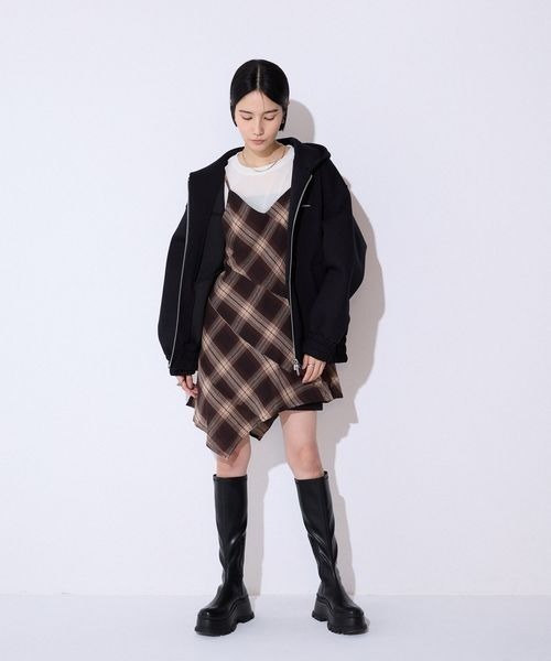 JEANASIS（ジーナシス）の「ダンボールBIGフードブルゾン/496842