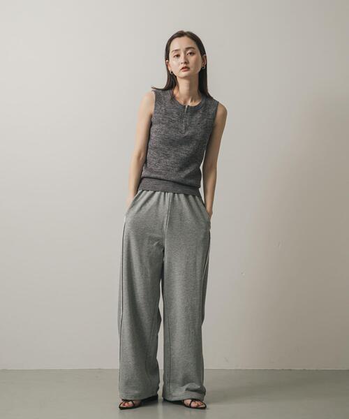 SENSE OF PLACE by URBAN RESEARCH（センスオブプレイスバイアーバンリサーチ）の「キリカエカーブスウェットパンツ（スウェットパンツ・レディース・オフホワイト/グレー・ONE）」の6枚目の写真