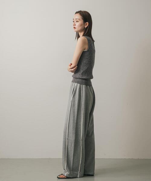 SENSE OF PLACE by URBAN RESEARCH（センスオブプレイスバイアーバンリサーチ）の「キリカエカーブスウェットパンツ（スウェットパンツ・レディース・オフホワイト/グレー・ONE）」の7枚目の写真