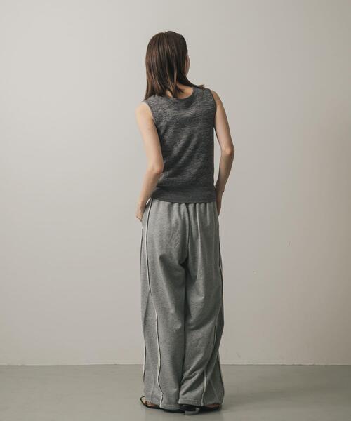 SENSE OF PLACE by URBAN RESEARCH（センスオブプレイスバイアーバンリサーチ）の「キリカエカーブスウェットパンツ（スウェットパンツ・レディース・オフホワイト/グレー・ONE）」の8枚目の写真