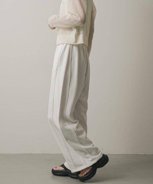 SENSE OF PLACE by URBAN RESEARCH（センスオブプレイスバイアーバンリサーチ）の「キリカエカーブスウェットパンツ（スウェットパンツ・レディース・オフホワイト/グレー・ONE）」の17枚目の写真