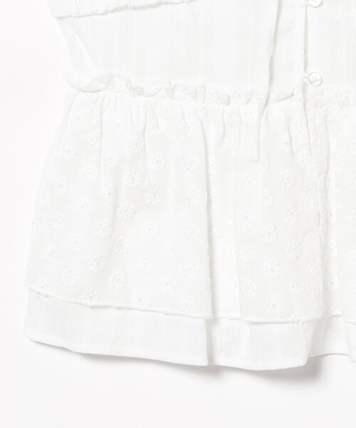 Ray BEAMS（レイビームス）の「レース ペプラム ノースリーブ ブラウス（シャツ/ブラウス・レディース・ホワイト/ブラック・0/1）」の14枚目の写真