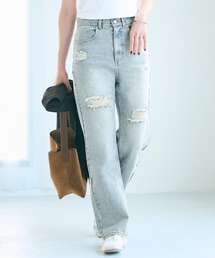 coca（coca） | クラッシュデニムパンツ(デニムパンツ)