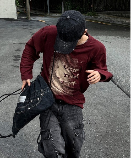 COSYHARU（コシハル）の「ヴィンテージスクラッチデニムボールキャップ（キャップ・メンズ・ブラック・FREE）」の10枚目の写真