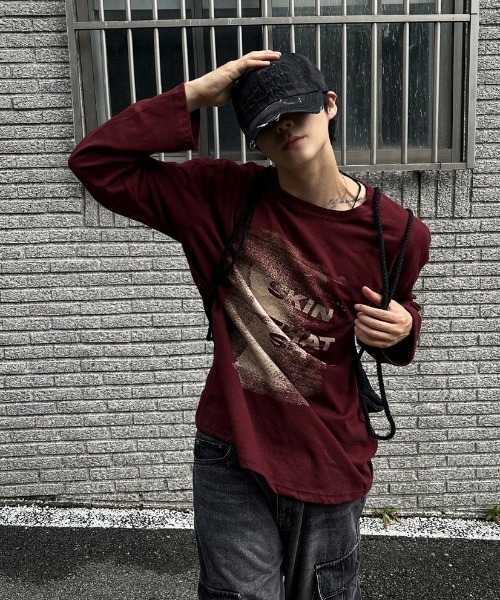 COSYHARU（コシハル）の「ヴィンテージスクラッチデニムボールキャップ（キャップ・メンズ・ブラック・FREE）」の2枚目の写真