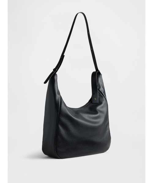 GAP（ギャップ）の「ヴィーガン ペブルレザー スラウチーバッグ（ショルダーバッグ・レディース・ブラック・ONE SIZE）」の5枚目の写真