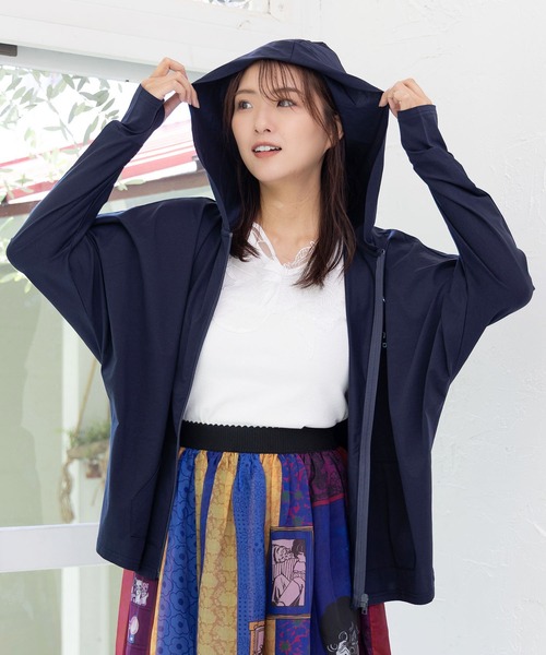 スカラー ScoLar スカラーちゃん 接触冷感パーカー （ネイビー） スカラー ScoLar スカラーちゃん 接触冷感パーカー （ネイビー