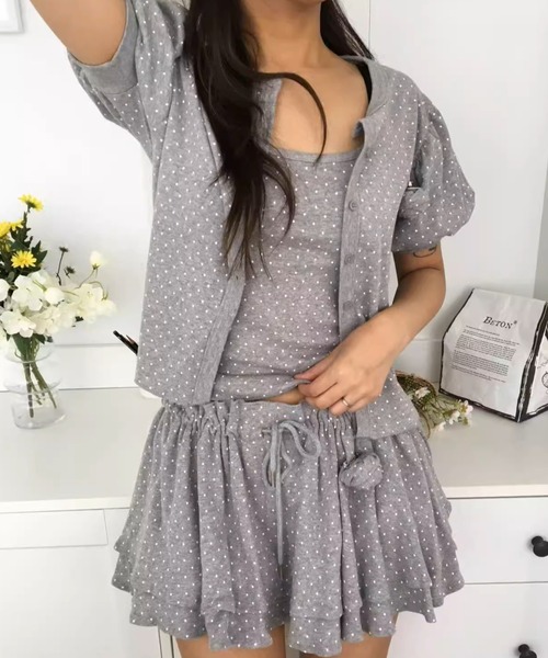 .KOM(ドットコム)の「A'GEM/9 × .kom 『.KOM/ドットケーオーエム』 2Pトップ(その他トップス・レディース・ブラック/グレー・FREE)」の3枚目の写真