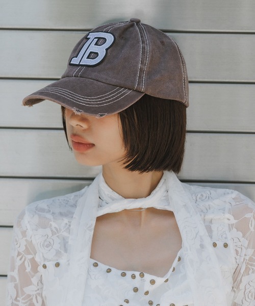 BLANK (ブランク)の「VINTAGE LIKE 「B」LOGO CAP / ヴィンテージライク「B」ロゴキャップ(キャップ・レディース・ブラック/グレー/ブルー/レッド/ベージュ・FREE)」の13枚目の写真