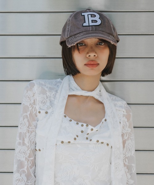 BLANK (ブランク)の「VINTAGE LIKE 「B」LOGO CAP / ヴィンテージライク「B」ロゴキャップ(キャップ・レディース・ブラック/グレー/ブルー/レッド/ベージュ・FREE)」の14枚目の写真