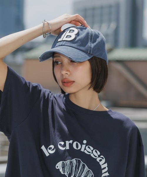 BLANK (ブランク)の「VINTAGE LIKE 「B」LOGO CAP / ヴィンテージライク「B」ロゴキャップ(キャップ・レディース・ブラック/グレー/ブルー/レッド/ベージュ・FREE)」の17枚目の写真