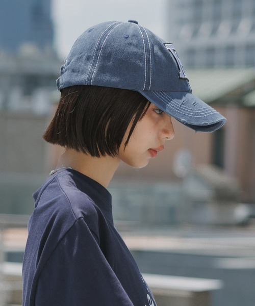BLANK (ブランク)の「VINTAGE LIKE 「B」LOGO CAP / ヴィンテージライク「B」ロゴキャップ(キャップ・レディース・ブラック/グレー/ブルー/レッド/ベージュ・FREE)」の19枚目の写真