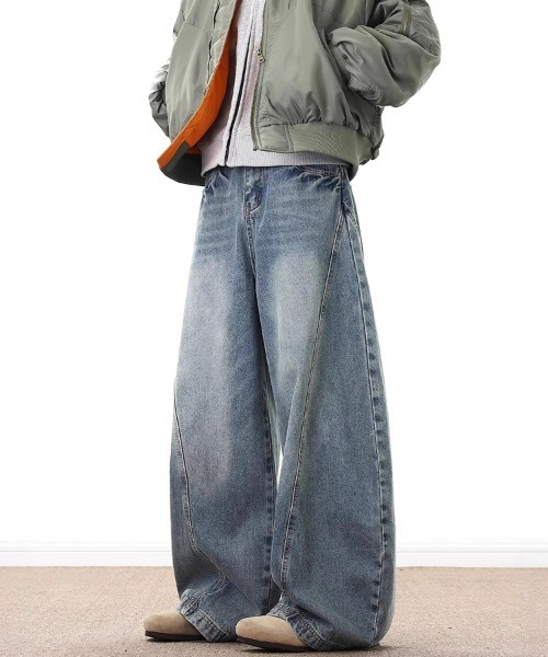 Ressaca(レサーカ)の「ワイドカーブデニムパンツ(デニムパンツ・メンズ・ブルー・M/XL/L)」の4枚目の写真