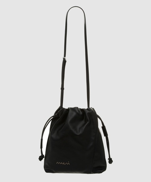 MARNI（マルニ）の「SCRUNCHIE / ドローストリングスバッグ（ショルダーバッグ・メンズ・グレイッシュベージュ/ブラック・ONE SIZE）」の2枚目の写真