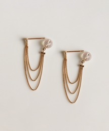 ゴールド ルナチェーン ピアス | K10YG（ピアス（両耳用））｜cui-cui