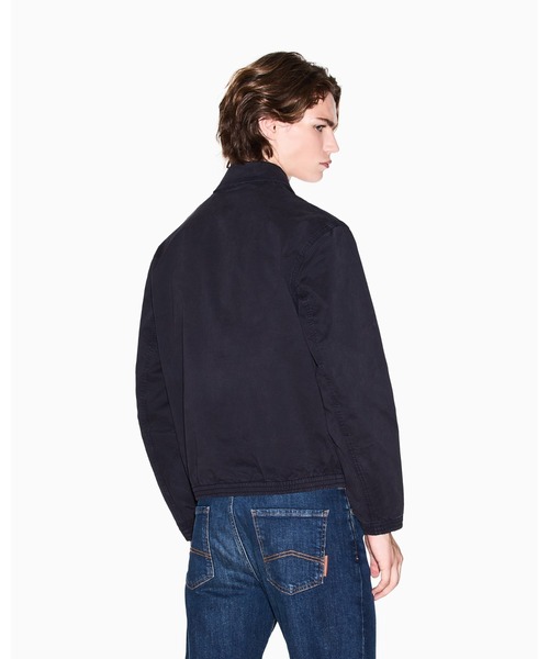 ARMANI EXCHANGE（アルマーニエクスチェンジ）の「【A|X アルマーニ エクスチェンジ】ガーメントダイ コットン ジップアップブルゾン（ブルゾン・メンズ・ダークネイビー・LARGE/MEDIUM/SMALL/X-SMALL/X-LARGE）」の2枚目の写真
