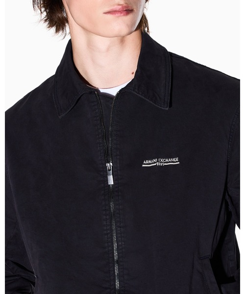 ARMANI EXCHANGE（アルマーニエクスチェンジ）の「【A|X アルマーニ エクスチェンジ】ガーメントダイ コットン ジップアップブルゾン（ブルゾン・メンズ・ダークネイビー・LARGE/MEDIUM/SMALL/X-SMALL/X-LARGE）」の3枚目の写真