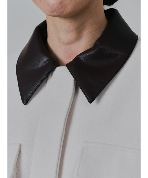 TEVALT（ヴァレット）の「2WAY配色カラーCPOジャケット（ミリタリージャケット・レディース・ダークネイビー/チャコールグレー/オフホワイト・38）」の16枚目の写真