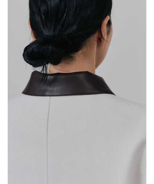 TEVALT（ヴァレット）の「2WAY配色カラーCPOジャケット（ミリタリージャケット・レディース・ダークネイビー/チャコールグレー/オフホワイト・38）」の20枚目の写真