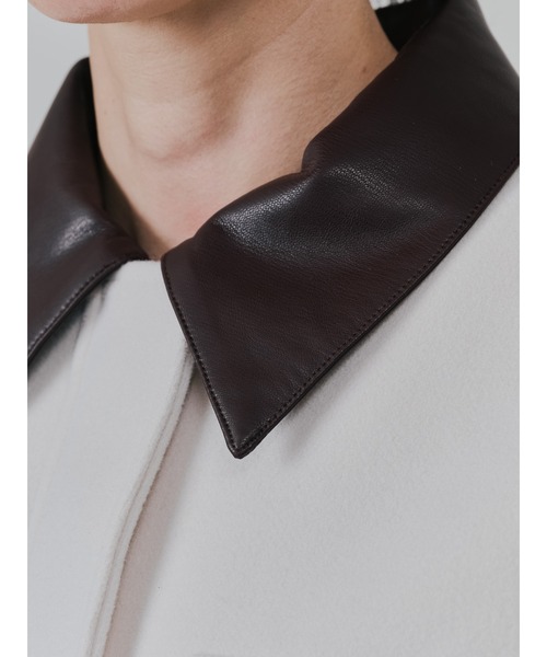 TEVALT（ヴァレット）の「2WAY配色カラーCPOジャケット（ミリタリージャケット・レディース・ダークネイビー/チャコールグレー/オフホワイト・38）」の21枚目の写真