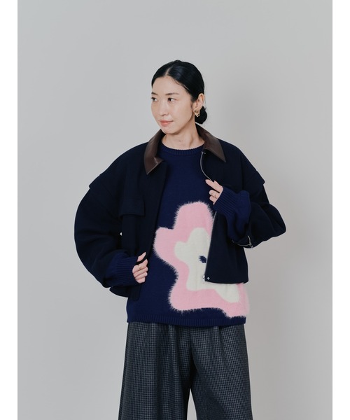 TEVALT（ヴァレット）の「2WAY配色カラーCPOジャケット（ミリタリージャケット・レディース・ダークネイビー/チャコールグレー/オフホワイト・38）」の14枚目の写真