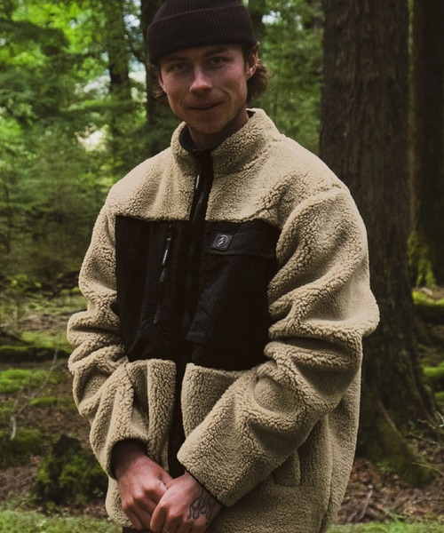 VOLCOM(ボルコム)の「【VOLCOM/ボルコム】 Storm Stone Sherpa Zip Sweatshirt /胸ポケットワンポイントジップアップモックネックフリース(その他アウター・メンズ・オリーブ/ダークカーキ/グレー系その他・MEDIUM/LARGE/X-LARGE/XX-LARGE)」の9枚目の写真