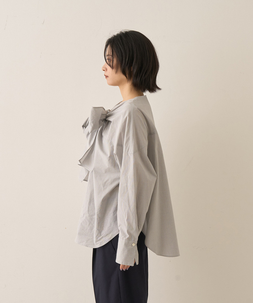 Rouge vif(ルージュヴィフ)の「コットンチェックリボンブラウス(シャツ/ブラウス・レディース・グリーン系その他/ホワイト系その他・フリー)」の10枚目の写真