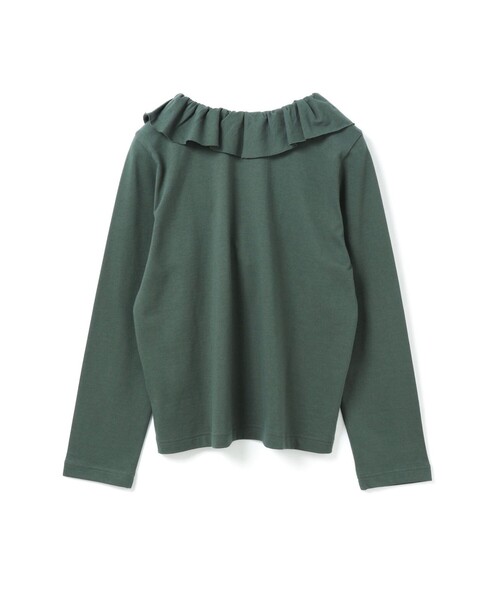 mizuiroind(ミズイロインド)の「mizuiro ind フリルカラーロングスリーブプルオーバー(Tシャツ/カットソー・レディース・チャコールグレー/オフホワイト/グリーン/ブラック・FREE)」の19枚目の写真