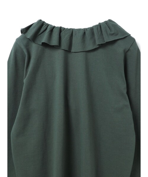 mizuiroind(ミズイロインド)の「mizuiro ind フリルカラーロングスリーブプルオーバー(Tシャツ/カットソー・レディース・チャコールグレー/オフホワイト/グリーン/ブラック・FREE)」の20枚目の写真