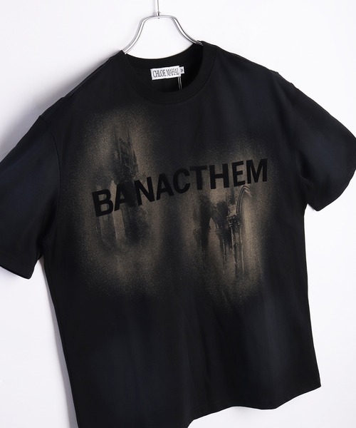 WESTSEA(ウエストシー)の「スプレーアート風 プリントTシャツ(Tシャツ/カットソー・メンズ・ホワイト/ブラック・M/L/XL)」の1枚目の写真