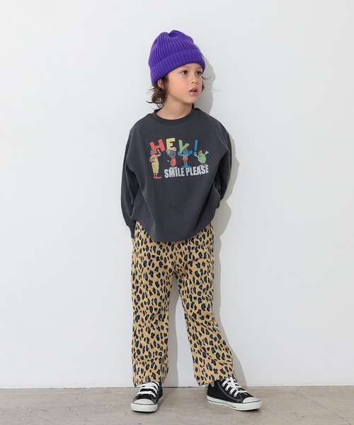 Ocean&Ground（オーシャン&グラウンド）の「SMILE PLEASEプリントＴシャツ（Tシャツ/カットソー・キッズ・オリーブ/ブラック/キナリ・100/120/110/95/90/80/140/130）」の9枚目の写真