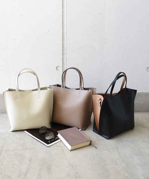 styiro(スタイロ)の「スリットトートバッグ Sサイズ(ビジネスバッグ・レディース・ブラック/アイボリー/ベージュ系その他/ブラック系2・FREE)」の6枚目の写真