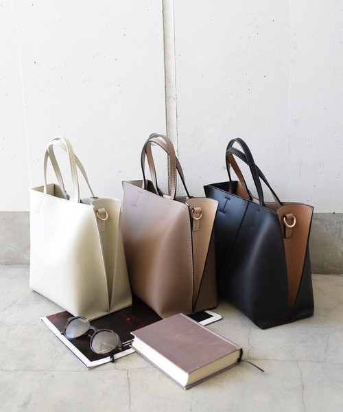 styiro(スタイロ)の「スリットトートバッグ Sサイズ(ビジネスバッグ・レディース・ブラック/アイボリー/ベージュ系その他/ブラック系2・FREE)」の8枚目の写真