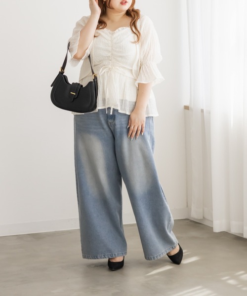 CLETTE（クレット）の「CLETTEオリジナルシャーリングキャミソール＆ボレロセット（その他トップス・レディース・グレー/ブラック/アイボリー・4L/3L/LL）」の5枚目の写真