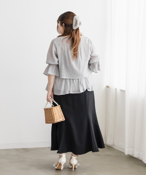 CLETTE（クレット）の「CLETTEオリジナルシャーリングキャミソール＆ボレロセット（その他トップス・レディース・グレー/ブラック/アイボリー・4L/3L/LL）」の10枚目の写真