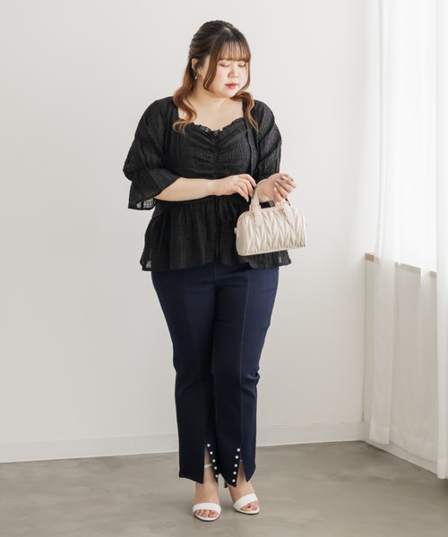 CLETTE（クレット）の「CLETTEオリジナルシャーリングキャミソール＆ボレロセット（その他トップス・レディース・グレー/ブラック/アイボリー・4L/3L/LL）」の13枚目の写真