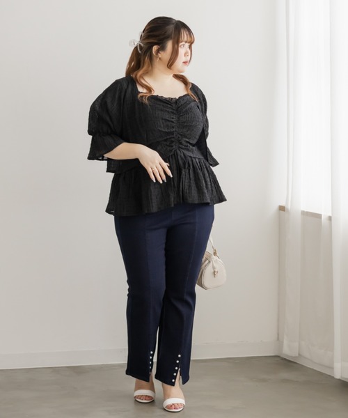 CLETTE（クレット）の「CLETTEオリジナルシャーリングキャミソール＆ボレロセット（その他トップス・レディース・グレー/ブラック/アイボリー・4L/3L/LL）」の16枚目の写真