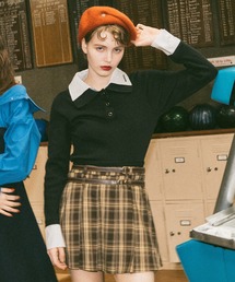 REDYAZEL | ダブルカラーポロニットトップス(ニット/セーター)