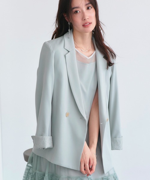 RUIRUE BOUTIQUE(ルイルエブティック)の「オケージョンドレス 結婚式 ストレッチ | ジャケット & チュール フリル ワンピース セット | 二次会 披露宴 美脚 ワンピース オケージョン お呼ばれ パーティードレス(ドレス・レディース・ブラック/ブルーグレー/チャコール・S/M/L/LL)」の17枚目の写真