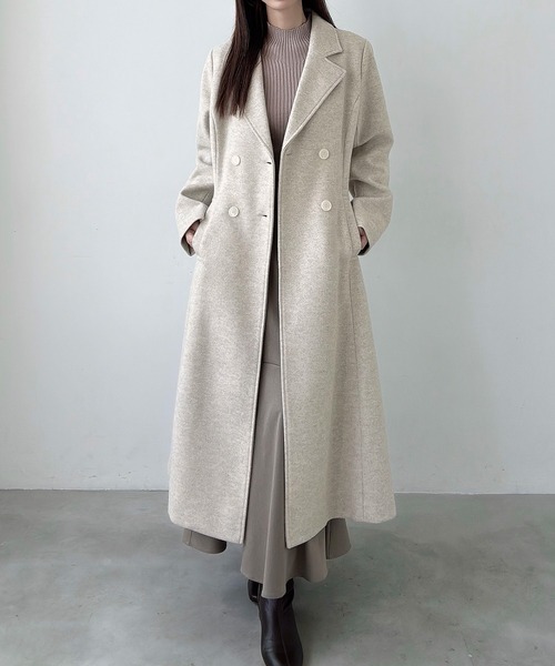 セール】ダブルボタンフレアロングチェスターコート(チェスター セール】ダブルボタンフレアロングチェスターコート(チェスター